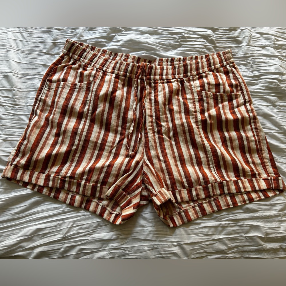 Old Navy Linen-Blend Striped Shorts